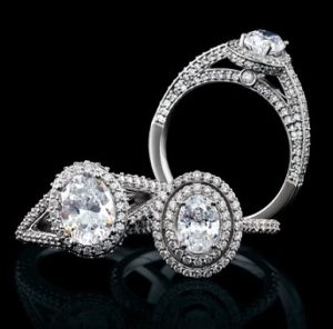 Oval diamond rings